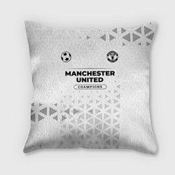 Подушка квадратная Manchester United Champions Униформа, цвет: 3D-принт