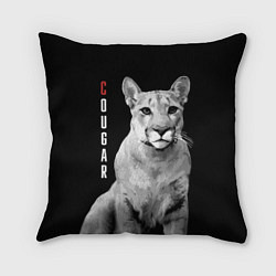 Подушка квадратная Cougar - wild cat, цвет: 3D-принт