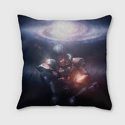 Подушка квадратная Mass Effect Shepard, цвет: 3D-принт