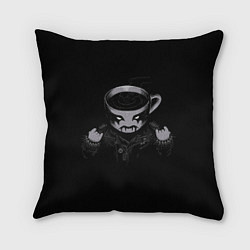 Подушка квадратная Black Metal Coffee, цвет: 3D-принт