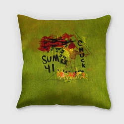 Подушка квадратная Chuck - Sum 41, цвет: 3D-принт