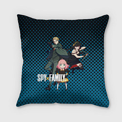 Подушка квадратная Семья Шпиона Spy Family, цвет: 3D-принт