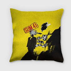 Подушка квадратная Go Chuck YourselfHappy Live Surprise - Sum 41, цвет: 3D-принт