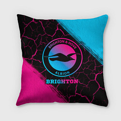 Подушка квадратная Brighton Neon Gradient, цвет: 3D-принт