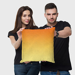Подушка квадратная Оранжевый, желтый градиент, цвет: 3D-принт — фото 2