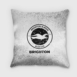 Подушка квадратная Brighton с потертостями на светлом фоне, цвет: 3D-принт