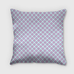 Подушка квадратная Светлые голубые узоры, цвет: 3D-принт