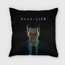 Подушка квадратная Half life - Gman, цвет: 3D-принт