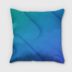 Подушка квадратная Голубой градиент, цвет: 3D-принт