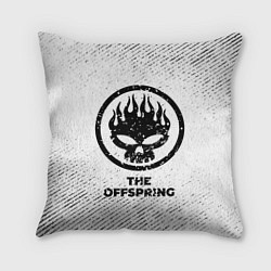 Подушка квадратная The Offspring с потертостями на светлом фоне, цвет: 3D-принт