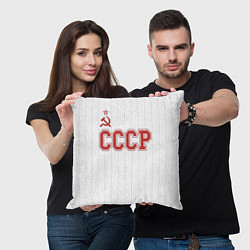 Подушка квадратная СССР - Союз Советских Социалистических Республик, цвет: 3D-принт — фото 2
