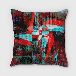 Подушка квадратная Авангардная композиция - вертушка, цвет: 3D-принт