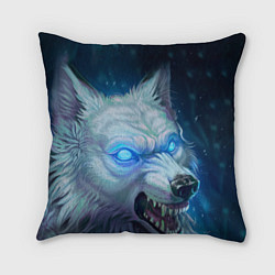 Подушка квадратная Ледяной волк, цвет: 3D-принт