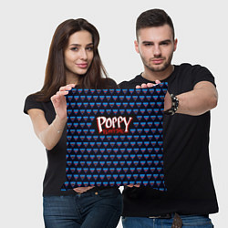 Подушка квадратная Poppy Playtime - Huggy Wuggy Pattern, цвет: 3D-принт — фото 2