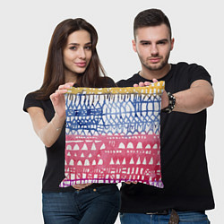 Подушка квадратная Абстракция Город Эдварда Мунка, цвет: 3D-принт — фото 2