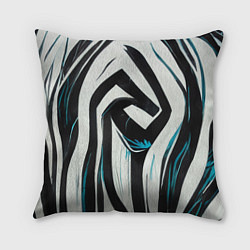 Подушка квадратная Цифровой окрас зебры, цвет: 3D-принт