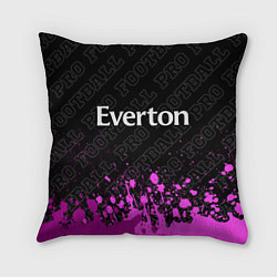 Подушка квадратная Everton pro football: символ сверху, цвет: 3D-принт