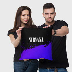 Подушка квадратная Nirvana purple grunge, цвет: 3D-принт — фото 2