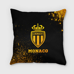 Подушка квадратная Monaco - gold gradient, цвет: 3D-принт