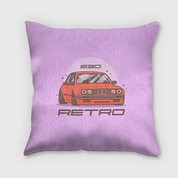 Подушка квадратная BMW e30 - retro, цвет: 3D-принт