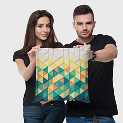 Подушка квадратная Мозаичный градиент, цвет: 3D-принт — фото 2