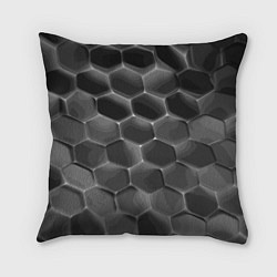 Подушка квадратная Черные камни, цвет: 3D-принт