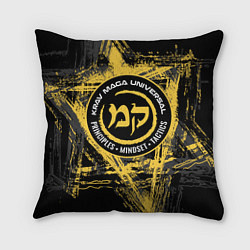 Подушка квадратная Krav maga tactical defense system emblem, цвет: 3D-принт