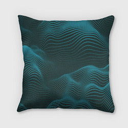 Подушка квадратная Волны-волны, цвет: 3D-принт