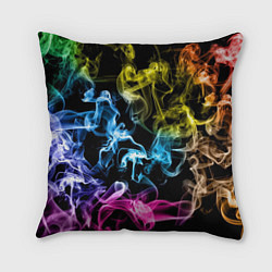 Подушка квадратная Эйфория в дыму, цвет: 3D-принт