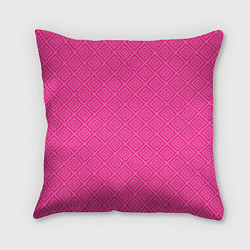 Подушка квадратная Розовый орнамент из квадратиков