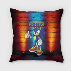 Подушка квадратная Sonic - Hedgehog - Video game - жест, цвет: 3D-принт