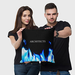 Подушка квадратная Architects blue fire, цвет: 3D-принт — фото 2