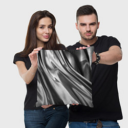 Подушка квадратная Объёмный сатин - текстура, цвет: 3D-принт — фото 2