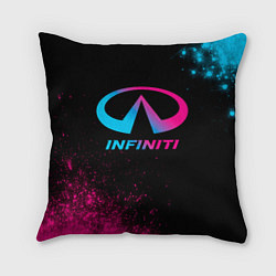 Подушка квадратная Infiniti - neon gradient, цвет: 3D-принт