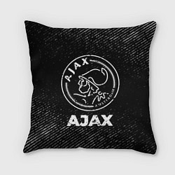 Подушка квадратная Ajax с потертостями на темном фоне, цвет: 3D-принт