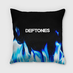 Подушка квадратная Deftones blue fire