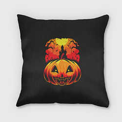 Подушка квадратная Тыква на Хэллоуин, цвет: 3D-принт