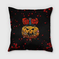 Подушка квадратная Кровавая тыква Хэллоуин, цвет: 3D-принт
