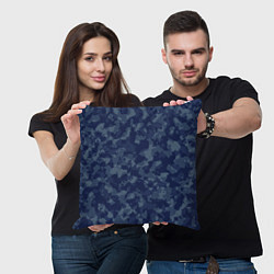 Подушка квадратная Сизый камуфляж, цвет: 3D-принт — фото 2