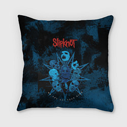 Подушка квадратная Slipknot blue