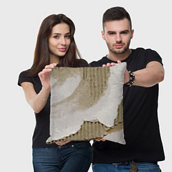 Подушка квадратная Рваный гофрированный картон - Milano, цвет: 3D-принт — фото 2
