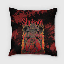 Подушка квадратная Slipknot black and red, цвет: 3D-принт