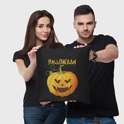 Подушка квадратная Halloween : тыква, цвет: 3D-принт — фото 2