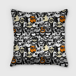 Подушка квадратная Злобные панды, цвет: 3D-принт