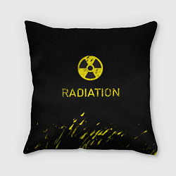 Подушка квадратная Radiation - радиационная опасность