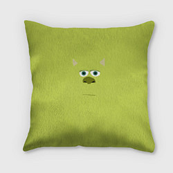 Подушка квадратная Майк Салливан лицо, цвет: 3D-принт