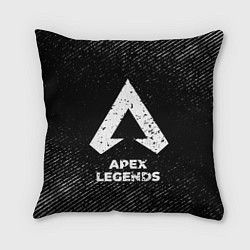 Подушка квадратная Apex Legends с потертостями на темном фоне, цвет: 3D-принт