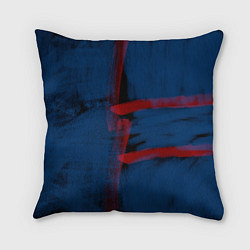 Подушка квадратная Абстрактный сине-красный, цвет: 3D-принт
