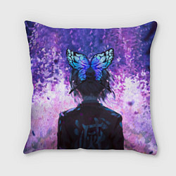 Подушка квадратная Шинобу Кочо - Великолепная бабочка, цвет: 3D-принт