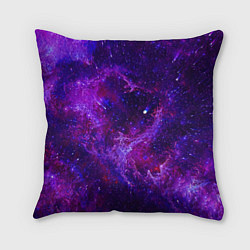 Подушка квадратная Неоновый космос и звезды, цвет: 3D-принт
